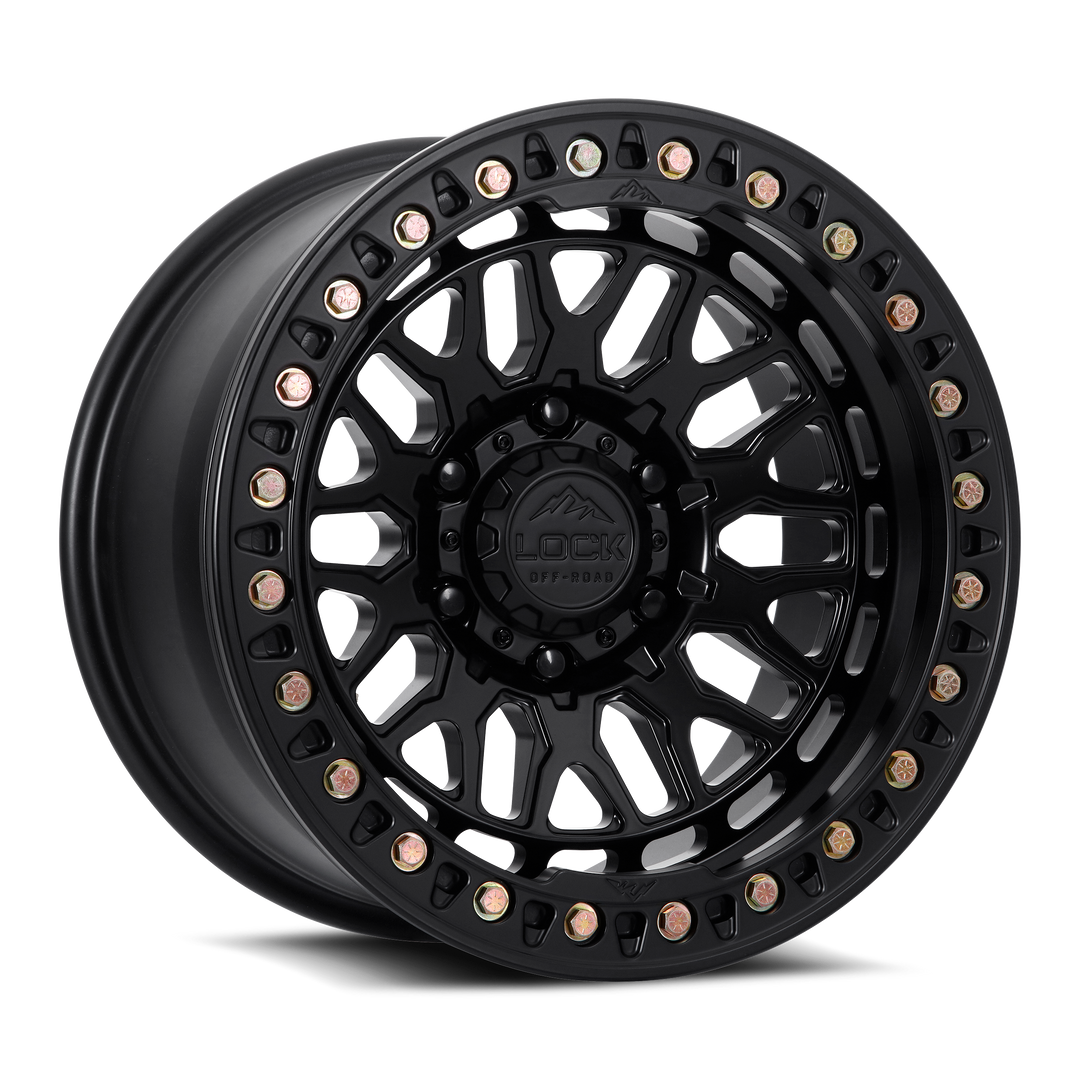 Lock Off-Road Wheels INVADER- MATTE BLACK BEADLOCK