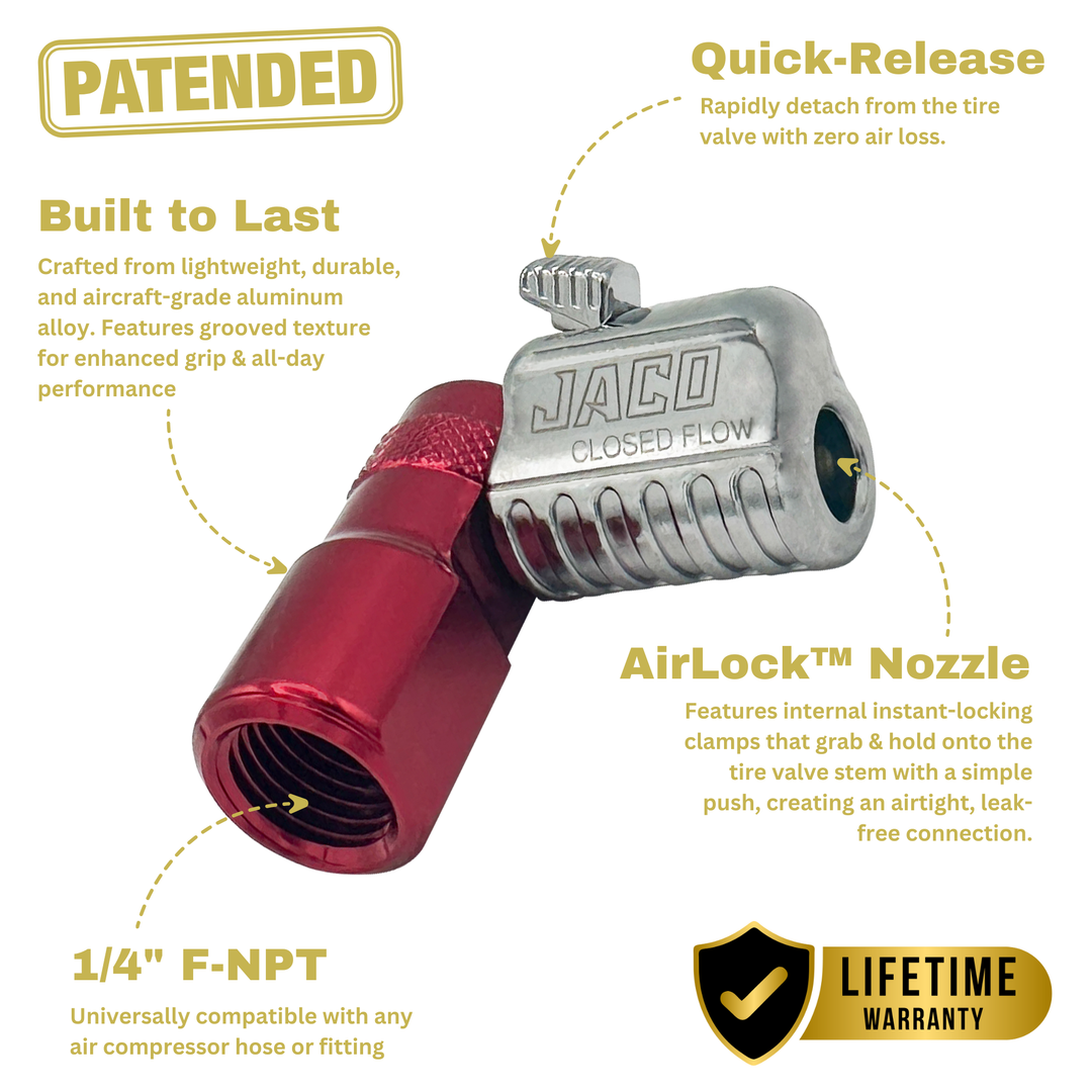 Lightning™ L2 Quick-Connect Tire Air Chuck - 1/4" F-NPT