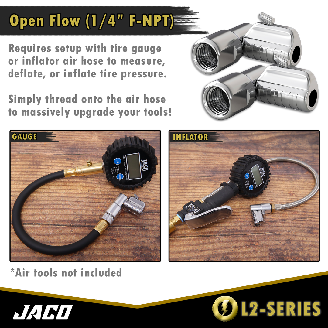 Lightning™ L2 Quick-Connect Tire Air Chuck - 1/4" F-NPT