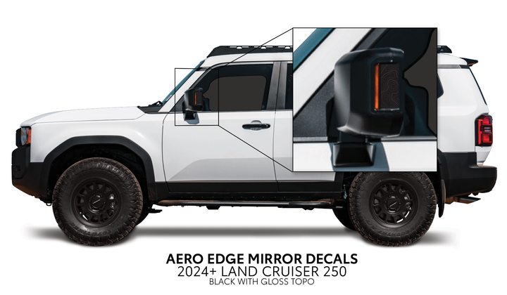 2024+ Land Cruiser 250 Aero Edge Mirror Decals