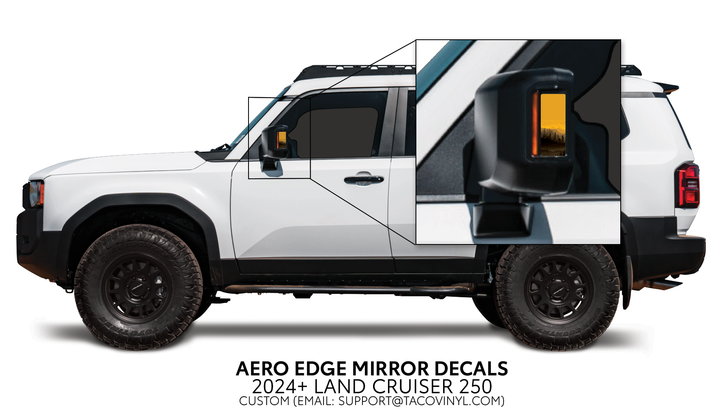 2024+ Land Cruiser 250 Aero Edge Mirror Decals