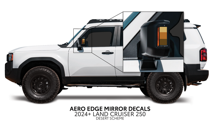 2024+ Land Cruiser 250 Aero Edge Mirror Decals