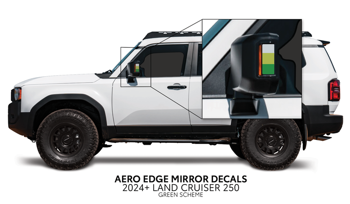 2024+ Land Cruiser 250 Aero Edge Mirror Decals