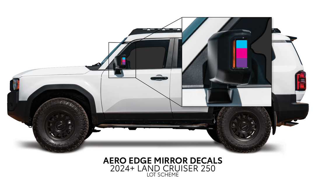 2024+ Land Cruiser 250 Aero Edge Mirror Decals
