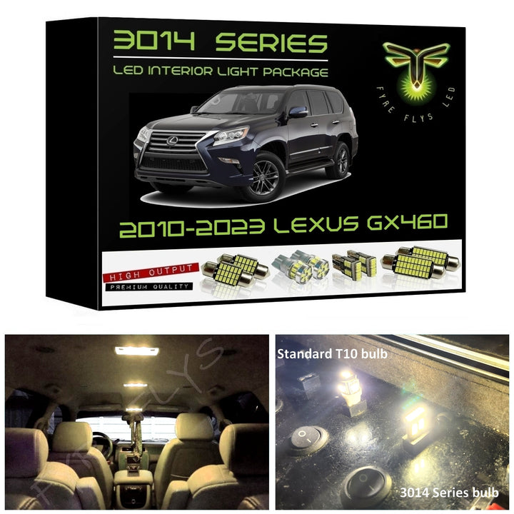 2010-2023 Lexus GX460 Super Bright LED interior light kit 3014 Series