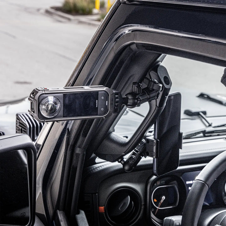 LINK™ Grab Handle Mount With MagSafe/Qi2 Charging and Cooling Phone Holder | 3.5" Arm | 2024+ Jeep JL, Gladiator, and 4XE