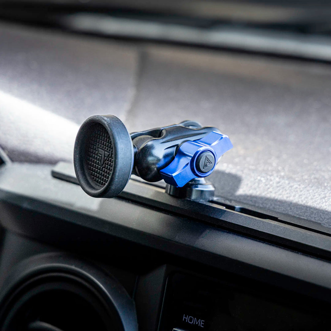 Tackform Slim Track Dash Bracket With 20LITE Phone & Midland Magnetic CB Radio Mic Mounts for Tacoma (2016-2023)