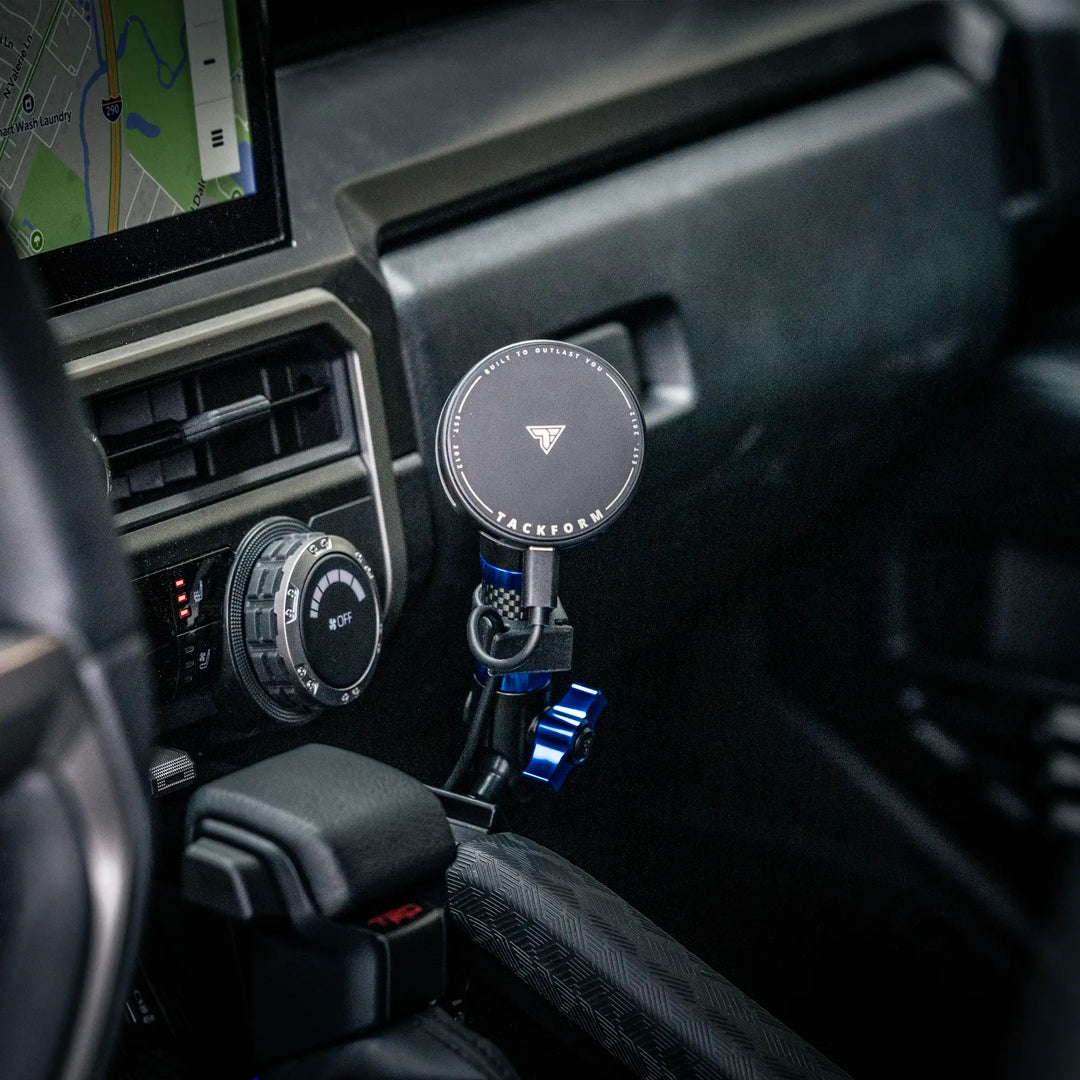 2024+ Toyota Tacoma & 2025+ Toyota 4Runner Passenger Side Grab Handle Mount with Qi2.2/MagSafe Charging & Cooling Phone Holder