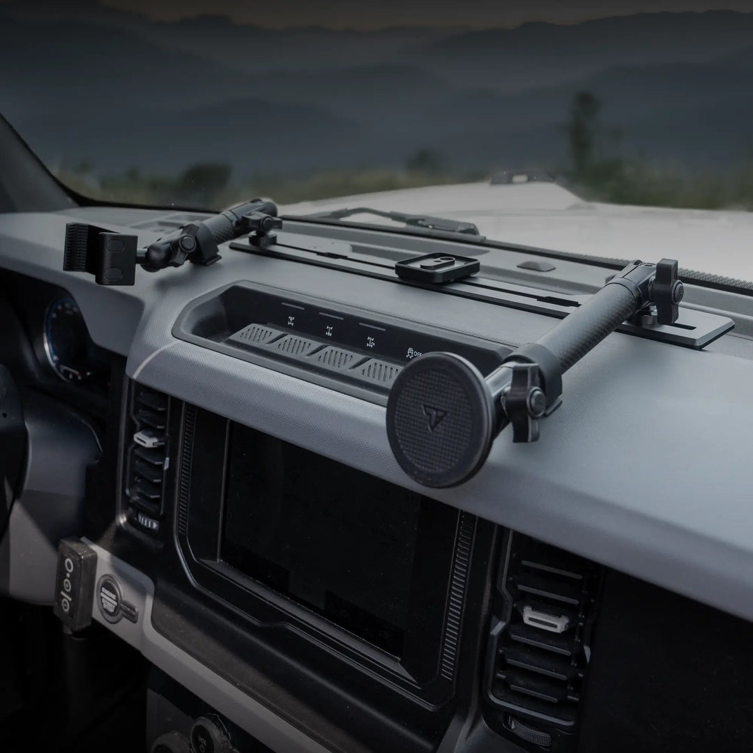 TRAXX™ - Slim Track Dash Bracket With 20LITE Phone Mount | 2021-2026 Ford Bronco & Bronco Raptor (Non-Sport)