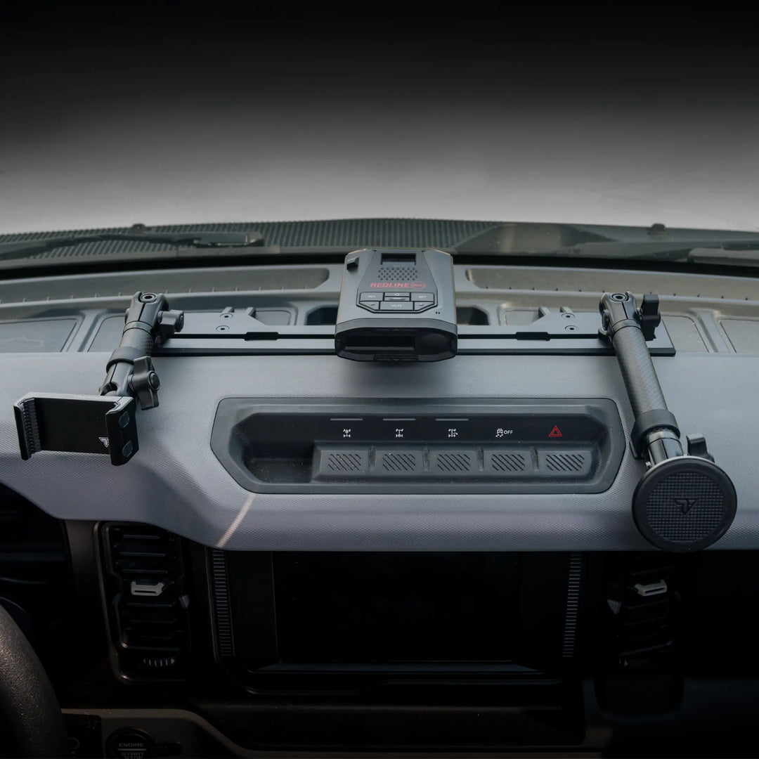TRAXX™ - Slim Track Dash Bracket With 20LITE Phone Mount | 2021-2026 Ford Bronco & Bronco Raptor (Non-Sport)
