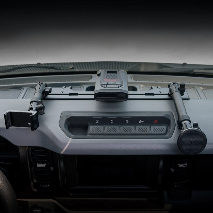 TRAXX™ - Slim Track Dash Bracket With 20LITE Phone Mount | 2021-2026 Ford Bronco & Bronco Raptor (Non-Sport)