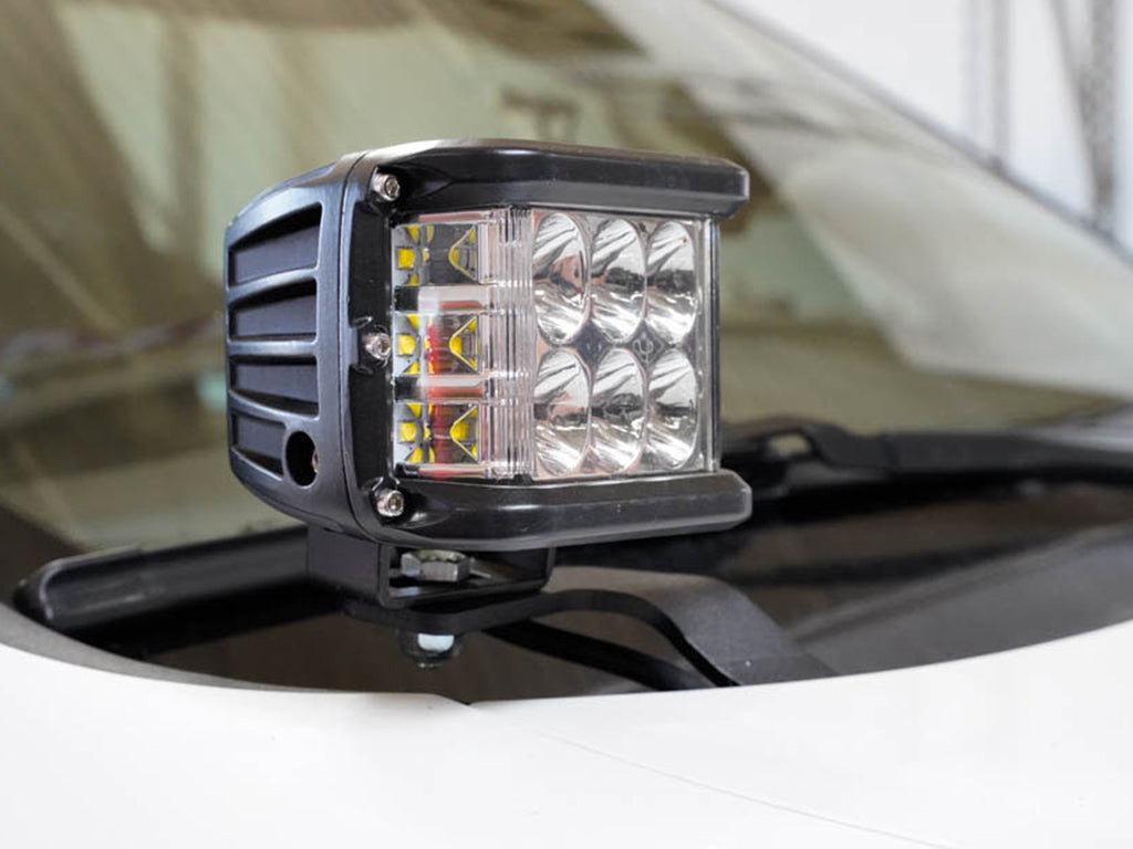 Cali Raised LED Low Profile LED Ditch Light Brackets Kit For GX460 (2010-2022)