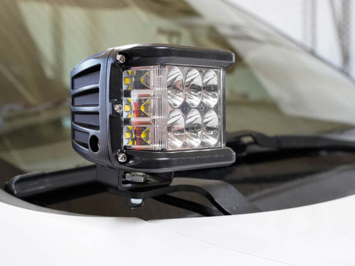 Cali Raised LED Low Profile LED Ditch Light Brackets Kit For GX460 (2010-2022)