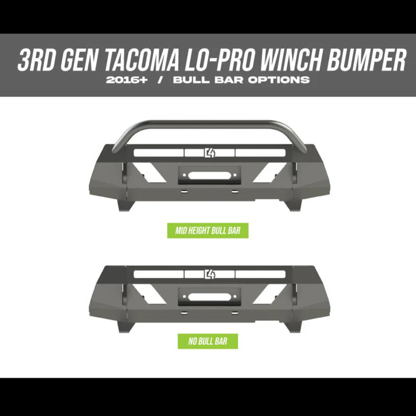 C4 Fabrication Lo-Pro Winch Bumper for Tacoma (2016-2023)