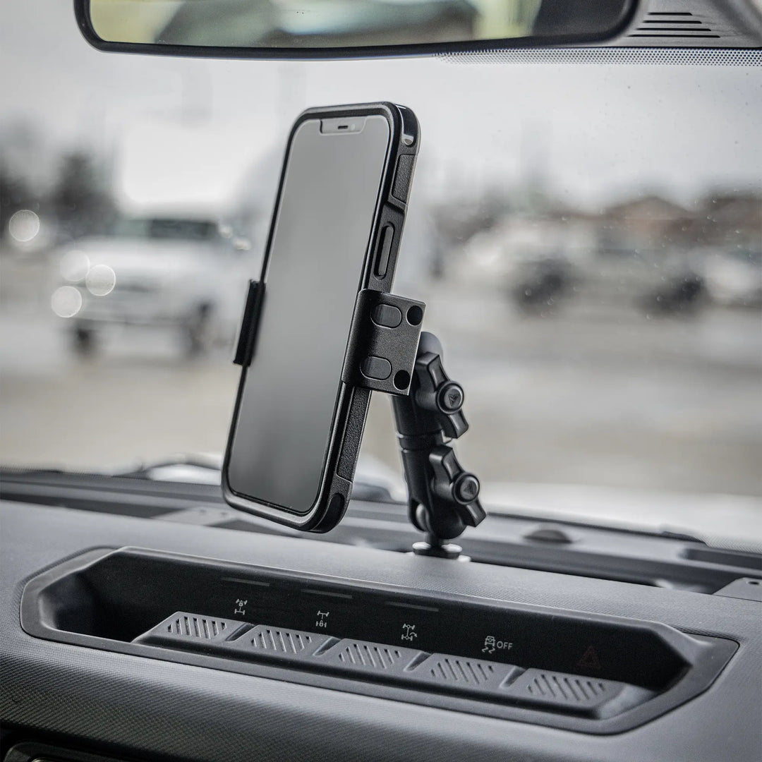 LINK™ MagSafe/Qi2 Charging and Cooling Phone Mount | Accessory Ready Dash and Grab Handle Compatible | 2021+ Ford Bronco | 3.5" Arm