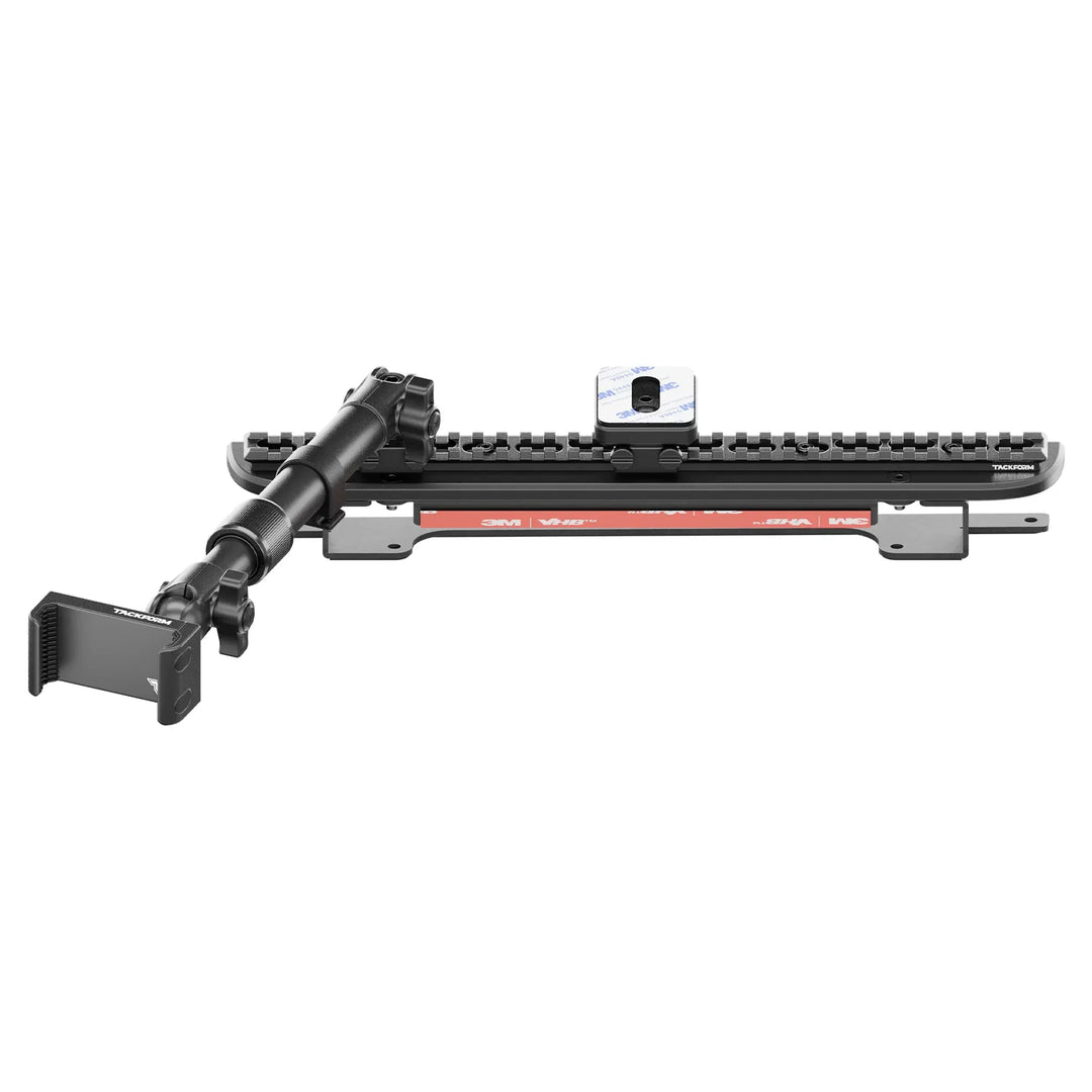 TRAXX™ - Assault Track Picatinny Dash Bracket With 20LITE Phone Mount and Magnetic Radar Detector Holder | Telescoping Arm | 2024 - 2025 Ford F-150 (See Compatibility Info For Specific Year/Trim Fitment Details)