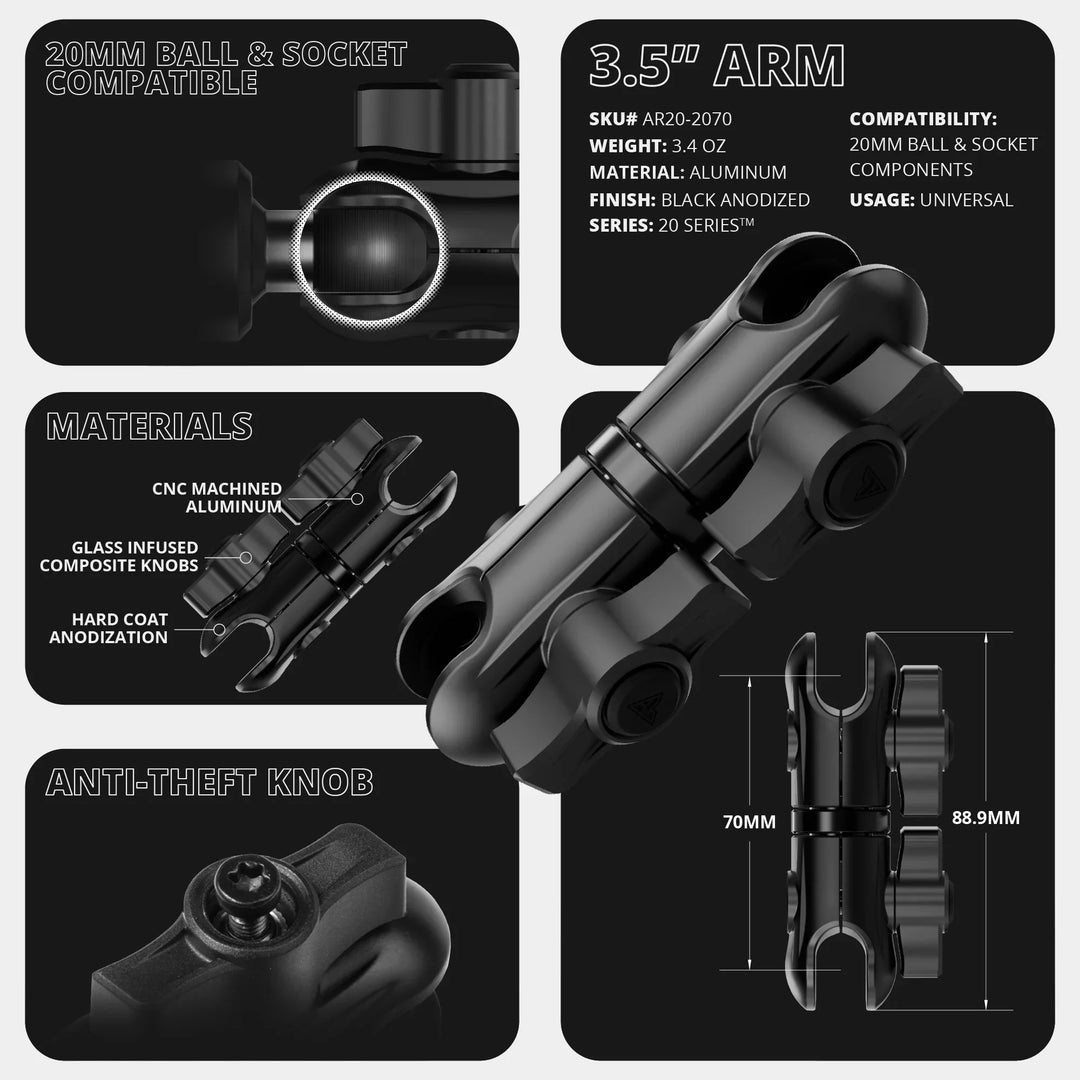 TRAXX™ - Assault Track Picatinny Dash Bracket With Dual MagSafe Phone Mounts | 2010-2024 Toyota 4Runner