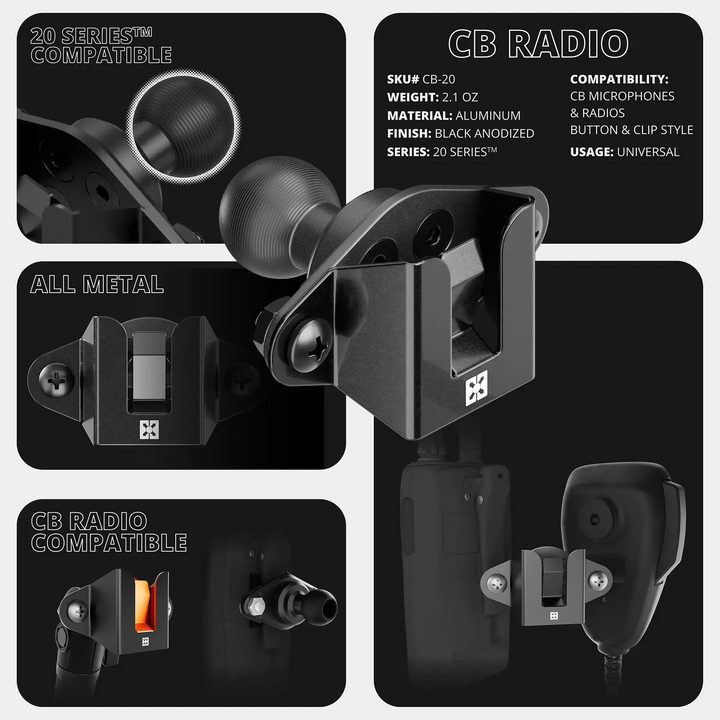 Tackform Passenger Side Grab Handle Mount with CB Radio Microphone Holder for Tacoma (2024+) & 4Runner  (2025+)
