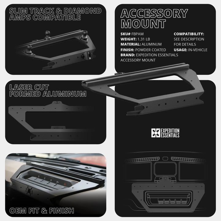 Expedition Essentials Dash Mount With Dual MagSafe Phone Holders | 2021-2025 Ford Bronco & Bronco Raptor (Non-Sport)