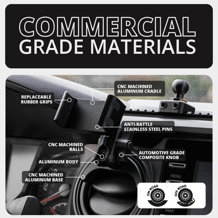LINK™ Vent Mount Bracket With 20LITE Phone Holder | 2016-2023 Toyota Tacoma and 2014-2021 Toyota Tundra | Choose Your Arm Length