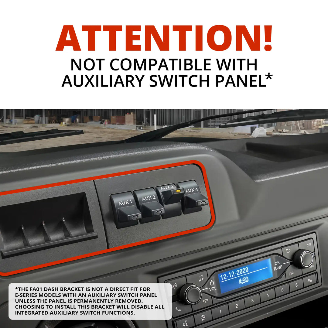 Fast AMPS Dash Bracket With 20LITE Phone Mount | 2009-2025 Ford E-Series (SCRATCH AND DENT ONLY)