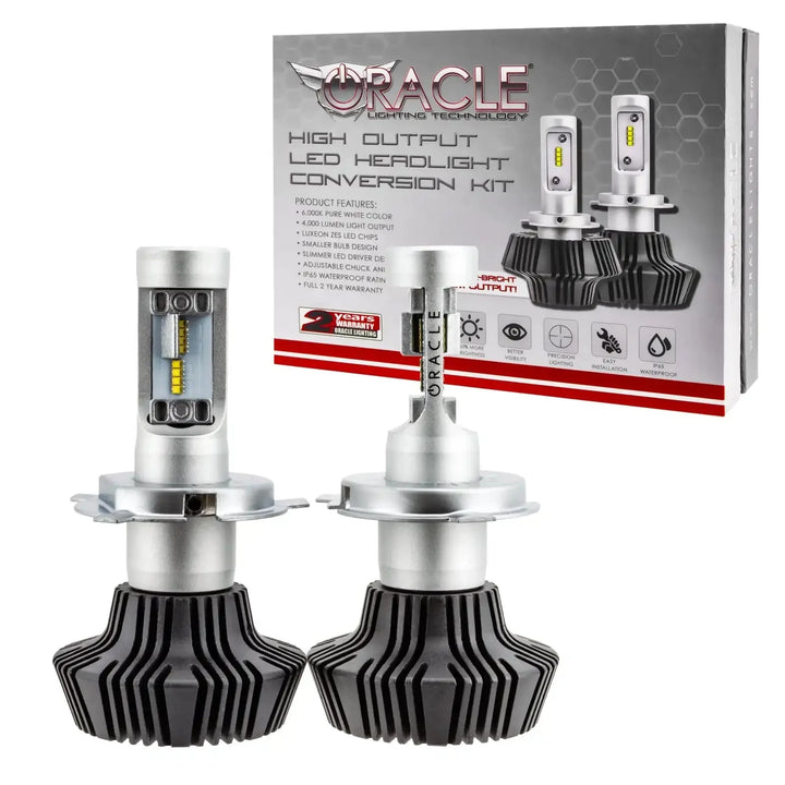 ORACLE Lighting H4 - 4,000+ Lumen LED Light Bulb Conversion Kit High/Low Beam (Projector)