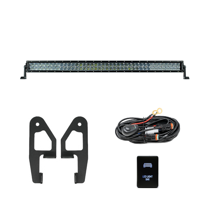 Cali Raised LED Premium Roof Rack Front Light Bar Kit for 4Runner (2010-2024)