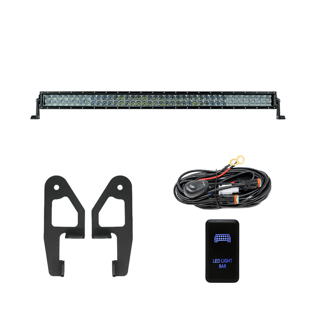 Cali Raised LED Premium Roof Rack Front Light Bar Kit for Tacoma (2005-2023)
