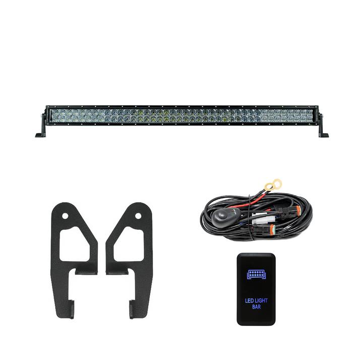 Cali Raised LED Premium Roof Rack Front Light Bar Kit for Tacoma (2005-2023)