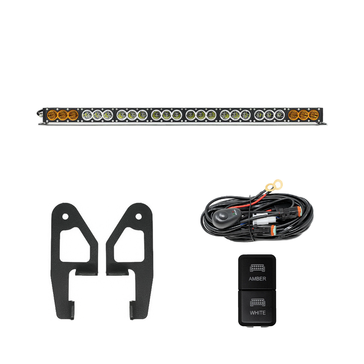 Cali Raised LED Premium Roof Rack Front Light Bar Kit for Tacoma (2005-2023)