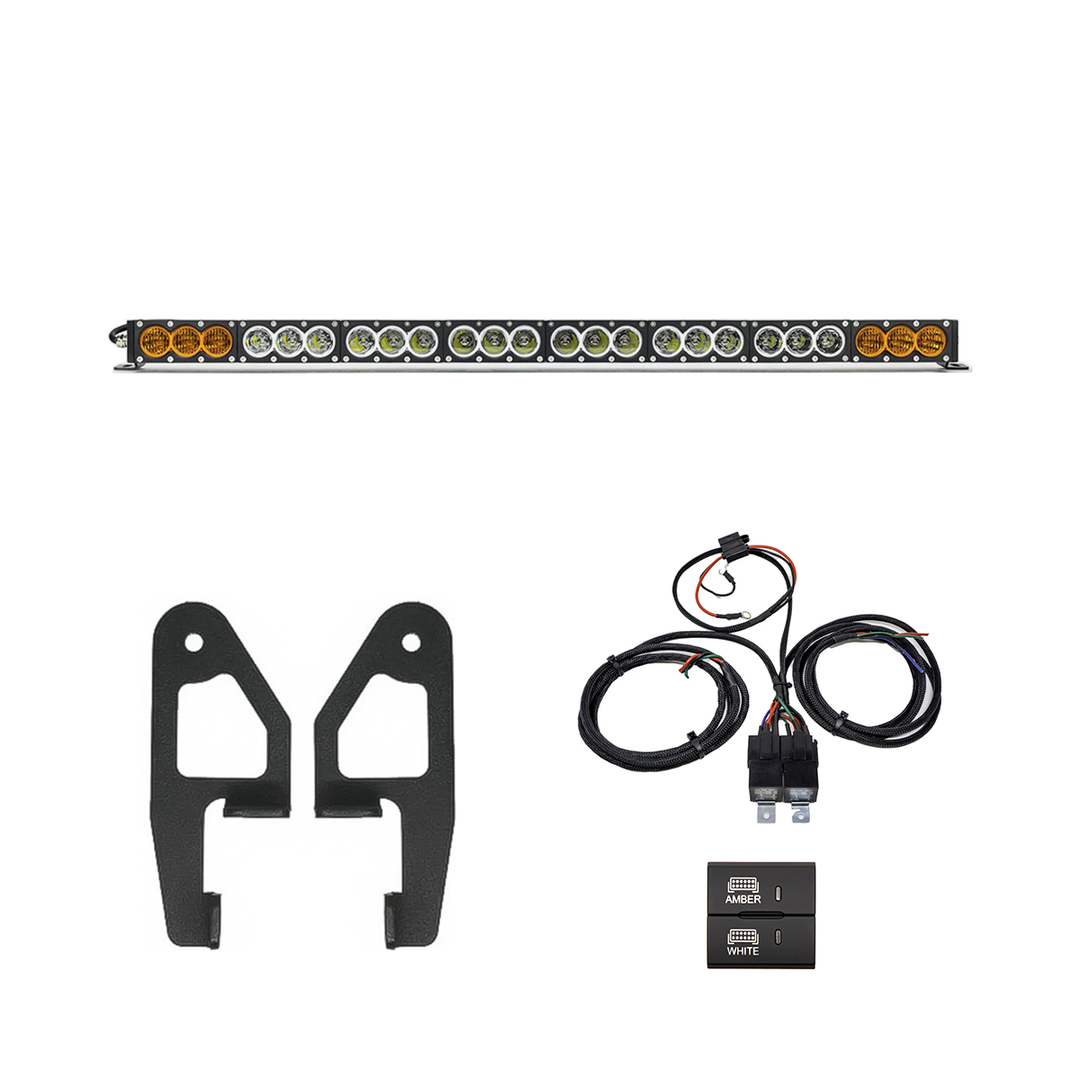 Cali Raised LED Premium Roof Rack Front Light Bar Kit for Tacoma (2024+) & 4Runner (2025+)