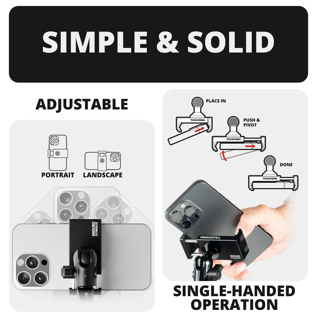 TRAXX™ - Assault Track Picatinny Dash Bracket With Dual 20LITE Phone Mounts | 2010-2024 Toyota 4Runner