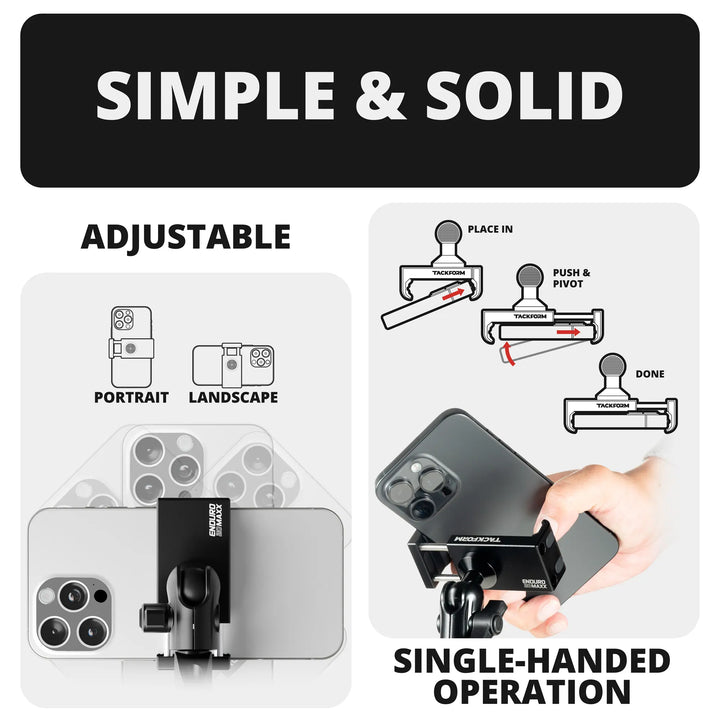 TRAXX™ - Assault Track Picatinny Dash Bracket With 20LITE Phone, GoPro/Action Camera, & CB Mic Holder | 2010-2024 Toyota 4Runner