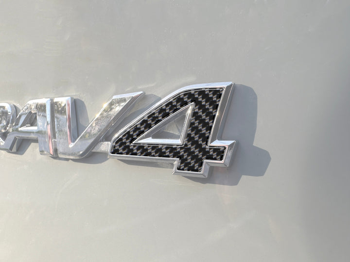 Rear Emblem "4" Letter Inserts Fits 2019-2025 Toyota Rav4