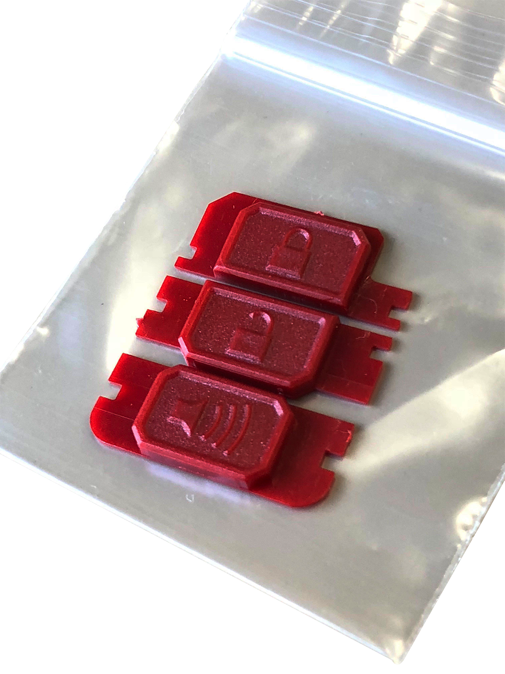 Meso Customs Minimalist Fob Buttons-RED for Tacoma (2016-2023)