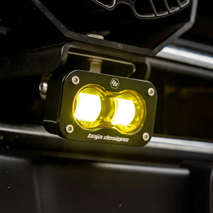 Baja 686 Industries LLC Led vent cover (ASA Matte Black) Baja Designs S2 + Baja Designs S2 SAE Black Light Pod Pair for Tundra (2022+)