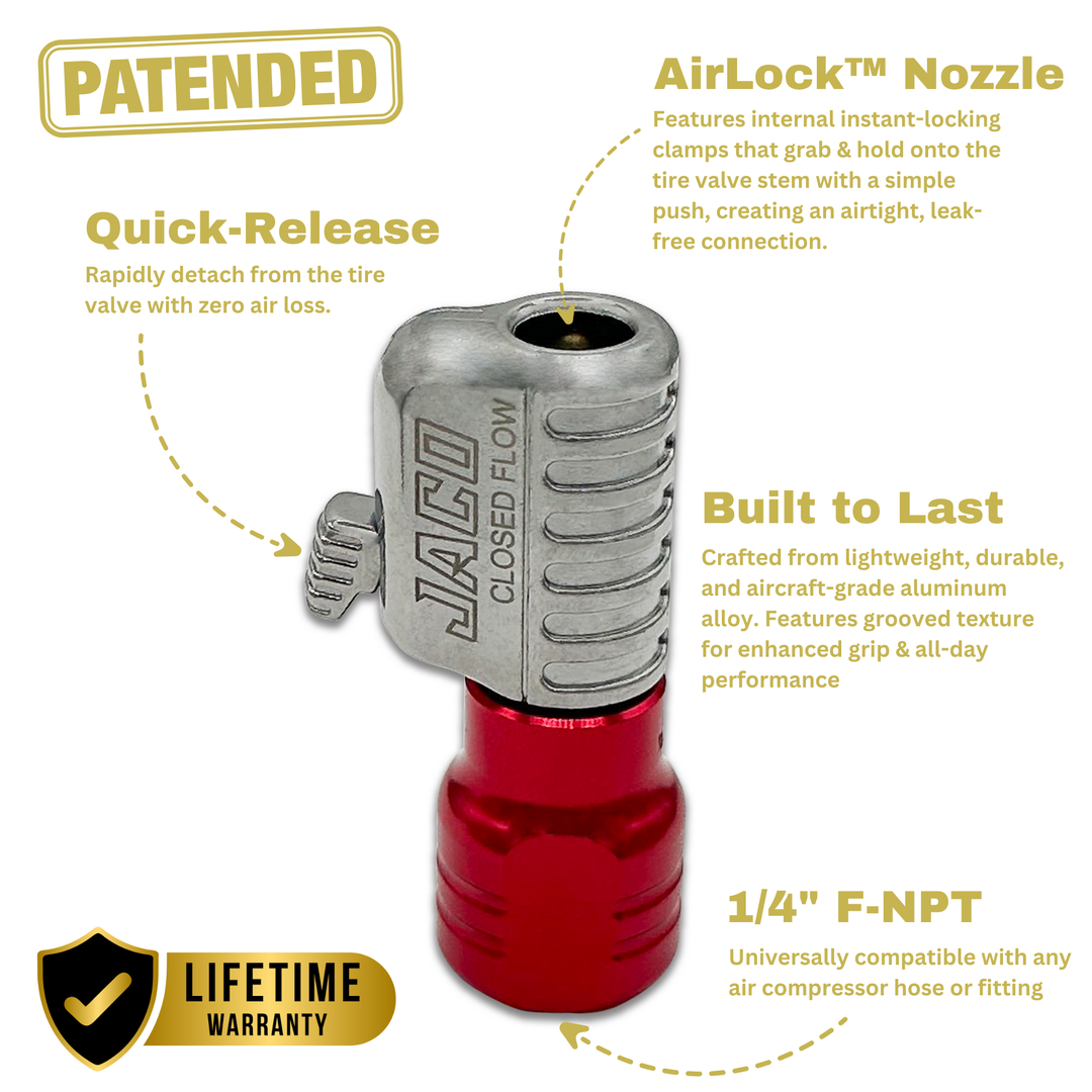 Lightning™ S2 Quick-Connect Tire Air Chuck - 1/4" F-NPT