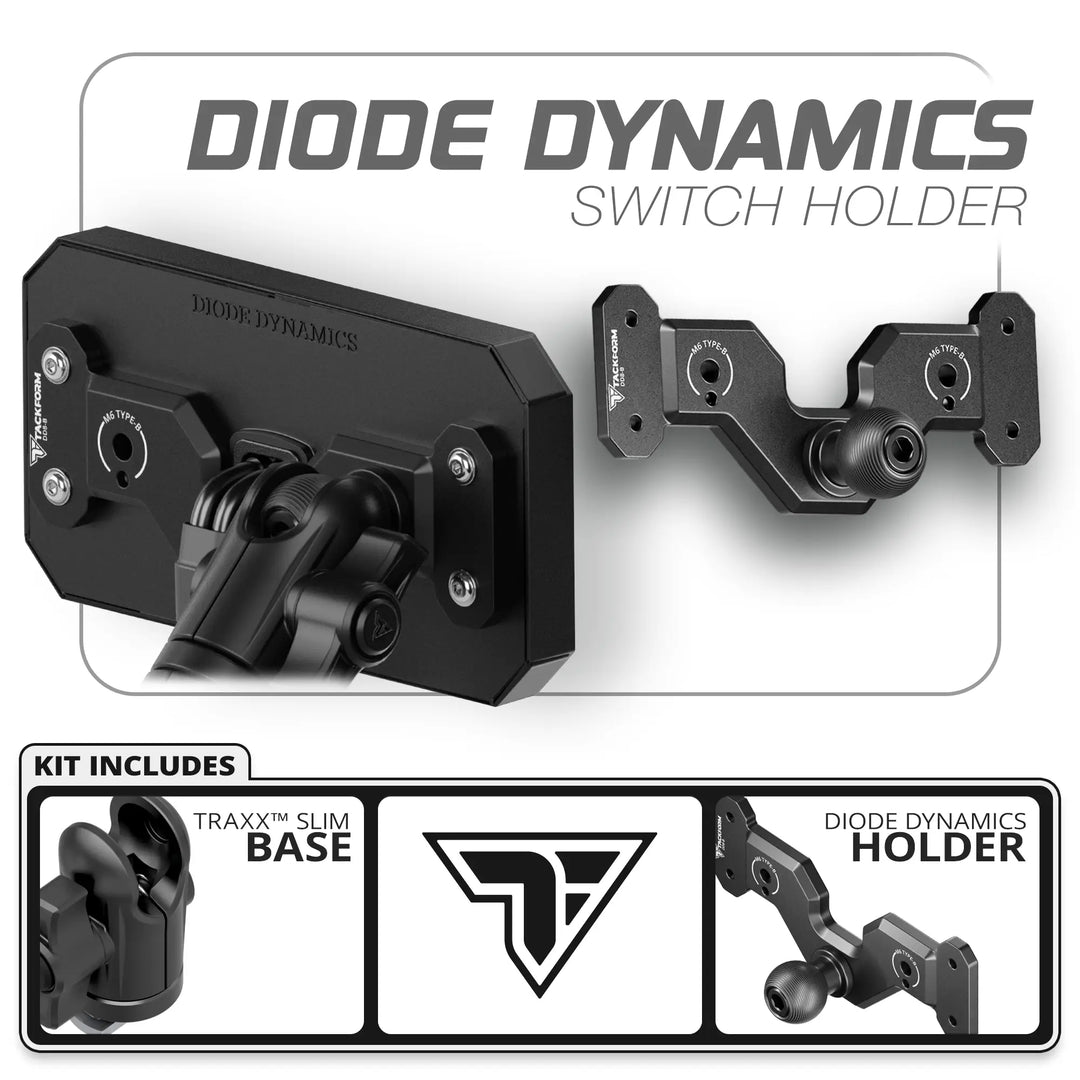 Tackform 8 Channel Diode Dynamics D-Switch Holder | Slim Track Base | Choose Your Arm Length