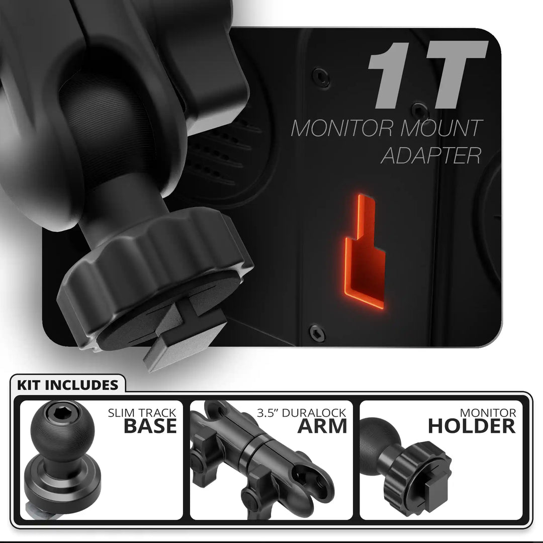 Tackform Single T Fixed | Slim Track Base | 3.5" DuraLock Arm