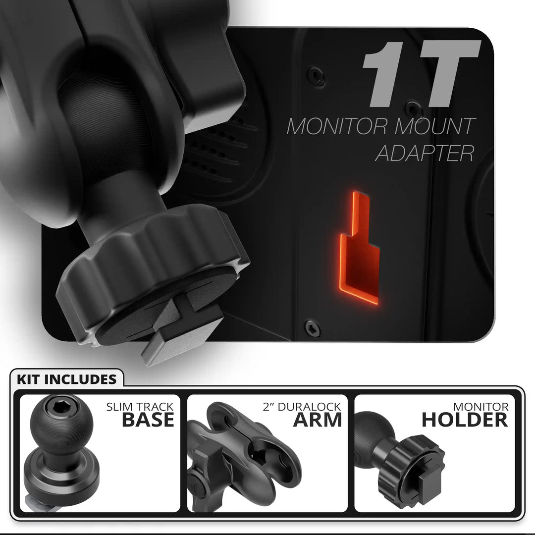 Tackform Single T Fixed | Slim Track Base | 2" DuraLock Arm