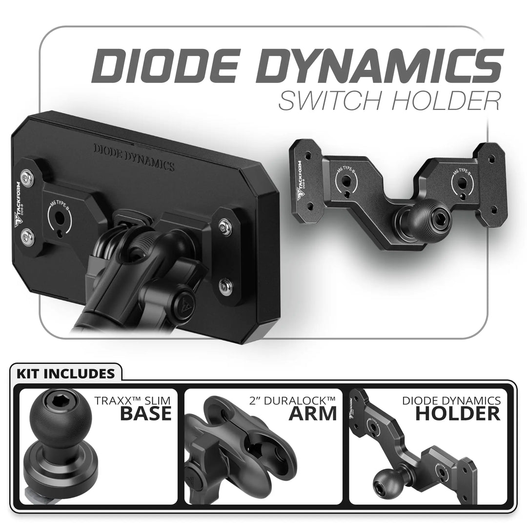 Tackform 8 Channel Diode Dynamics D-Switch Holder | Slim Track Base | Choose Your Arm Length