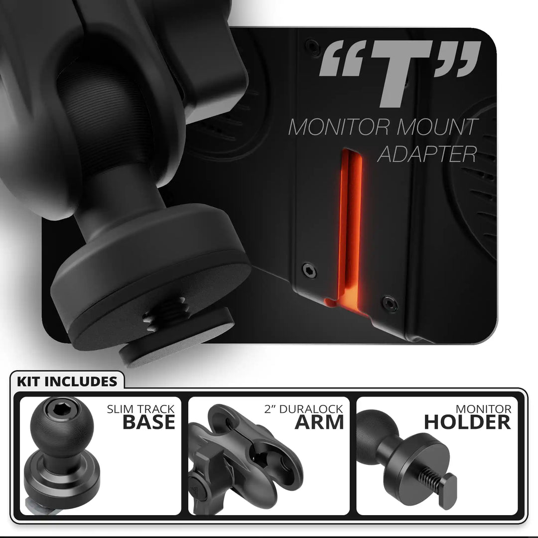 Tackform Single T Screw | Slim Track Base | 2" DuraLock Arm