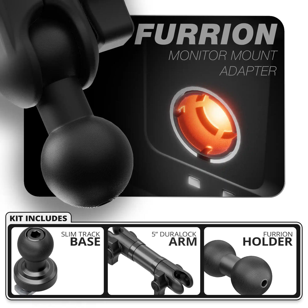 Tackform Furrion | Slim Track Base | 5" DuraLock Arm