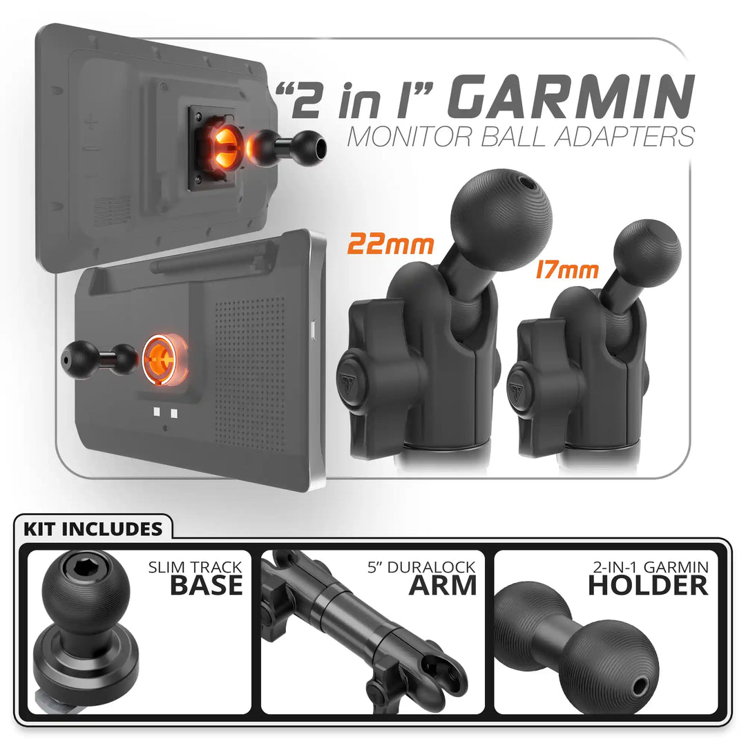 Tackform Garmin | Slim Track Base | 5" DuraLock Arm