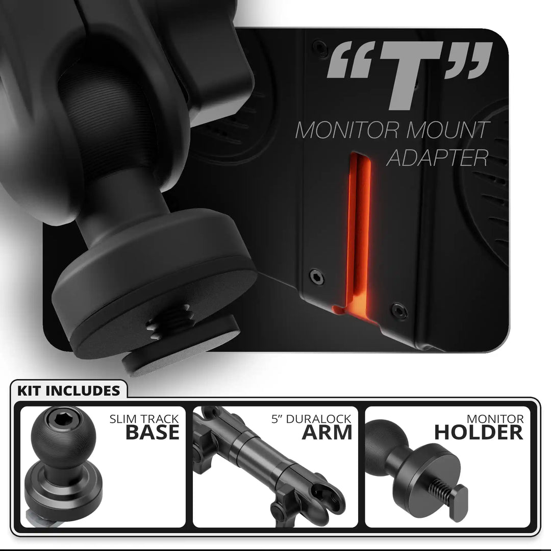Tackform Single T Screw | Slim Track Base | 5" DuraLock Arm