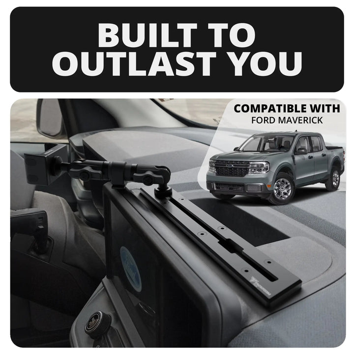 TRAXX™ - Slim Track Dash Bracket With Tablet Mount | 2022-2024 Ford Maverick