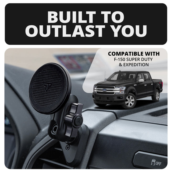LINK™ Vent Mount Bracket With MagSafe Phone Holder | 2" Arm | ‘15-‘20 Ford F-150, ‘17-‘22 Super Duty, ‘18-‘21 Expedition (See Compatibility Info For Year/Trim Details)