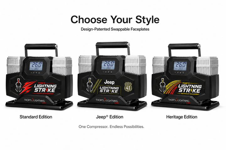 Thor’s Lightning StrikePro™ 12V Portable Air Compressor | 10.6 CFM Automatic Inflation & Deflation