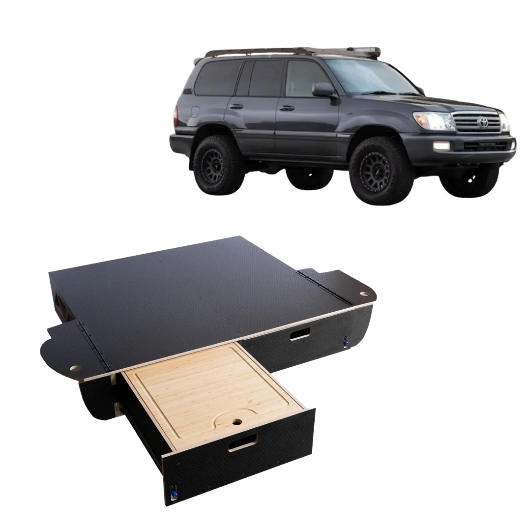 Land Cruiser 100 | Dual Drawer Storage System & Bed Platform | 1998–2007 Toyota