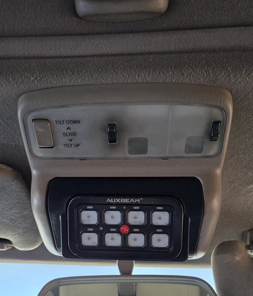 1996-2002 Toyota 4Runner Auxbeam 6/8/8 XL Overhead Switch Panel Mount